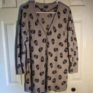 Skull button down cardigan torrid size 2